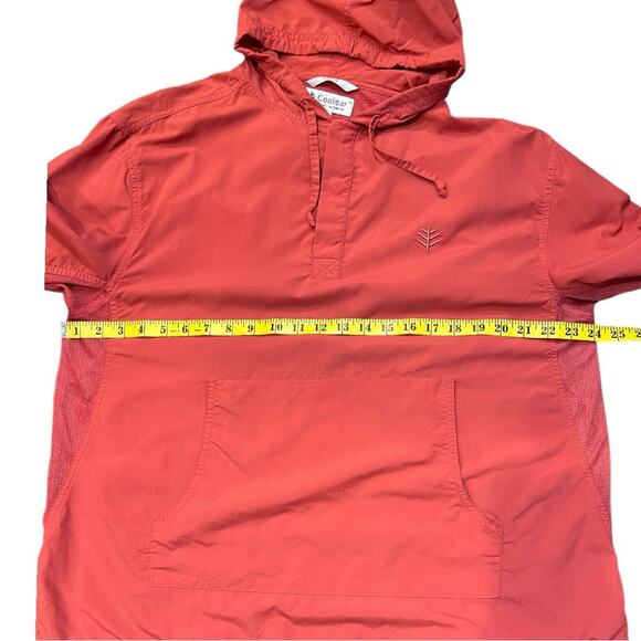 Coolibar Packable Sun protection Hooded Nylon Jacket Pull-on Anorak Peachy Pink - Picture 12 of 12